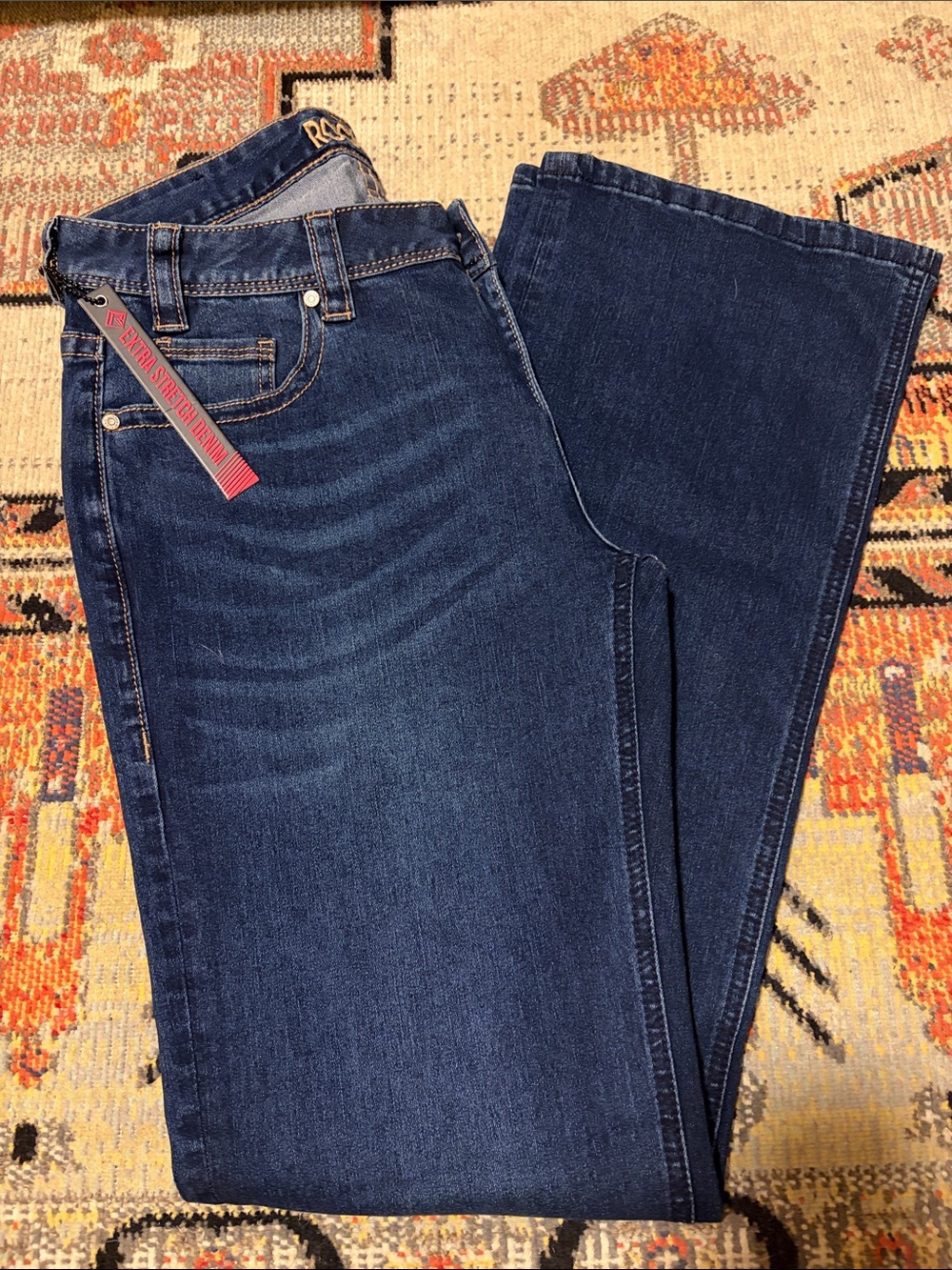 Rock & Roll Cowgirl Dark Blue Boot Cut Jeans